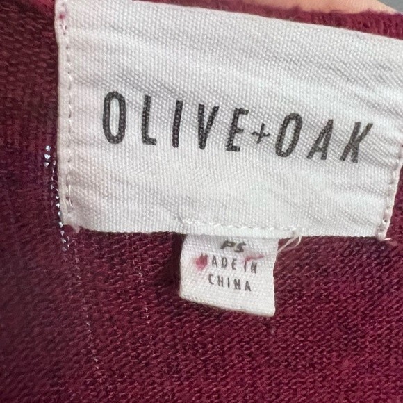 Olive + Oak empire waist wine sweater dress size petite small - Picture 4 of 5